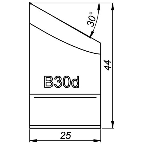 TRADEMASTER EXTERNAL TOOL BIT B30 30 DEG X 44MM HIGH 